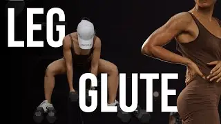 LEG & GLUTE  ปั้นก้นให้แน่น เหลาขาให้เรียว ด้วยดัมเบลล์อันเดิมที่บ้าน | FitWithtPlant