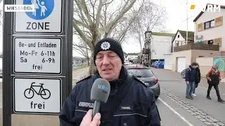 Schiersteiner Hafenstra&szlig;e jetzt teilweise Fu&szlig;g&auml;ngerzone