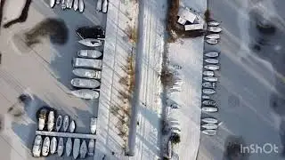 Drone footage of frozen lake in the Netherlands 🇳🇱