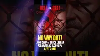 John Cena vs Brock Lesnar 🤯 | WWE Bad Blood 2025 Hype | Hell in a Cell Teaser #Shorts