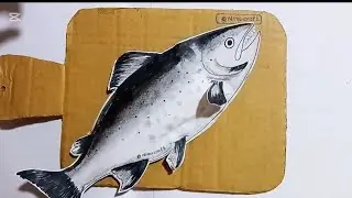 ASMR [paper asmr] fillet a fish 🐟 with paper | relaxing seafood mukbang | asmr paper no talking
