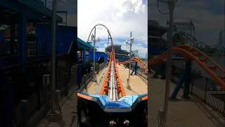 BACKWARDS on ICE BREAKER at SeaWorld Orlando! 🔥 #shorts #rollercoaster