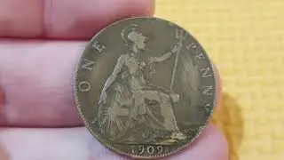 UK 1909 ONE PENNY COIN VALUE + REVIEW
