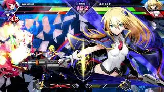 Blazblue Cross Tag Battle (BBTAG) Netplay - Orie/Izayoi VS Noel/Weiss (me)