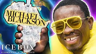 Michael Blackson Gets a Massive Africa Chain at Icebox!