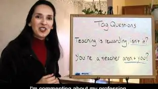 Tag Questions - Lesson 29, Part 1 - English Grammar (with captions)