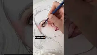 Hyper-realism in watercolor 😳🎨 #shorts #watercolour #watercolorportrait #viralart