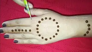 New Easy Mehndi Trick With Bangle | Latest Dots Mehndi Design | Easy Mehndi Designs For Hand