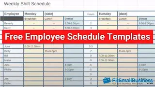 Free Employee Schedule Templates & Instructions
