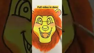 How to turn words lion into a painted drawing #shorts #lion