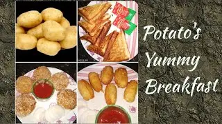 Easy Three 🥔 Potato Snacks // Homemade Breakfast Recipe #breafastrecipe#youtubevideo#potatorecipe