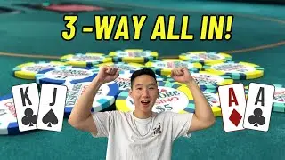 FLOPPING THE NUTS IN A 3-WAY ALL IN!! | Poker Vlog #2
