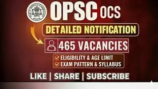OPSC OCS Group-A & Group -B posts | Detailed notification 2026.