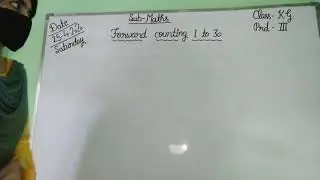 Write Forward Counting 1 to 30 | For K.G. class | Online Class