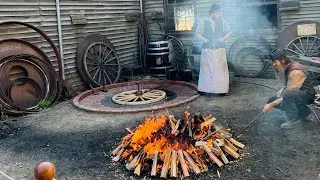 How wagon wheels were made | Wheelwright | Back to the wheely old days