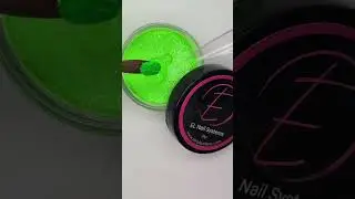 LIMELIGHT green glitter acrylic powder Swatch ELNS EL Nail Systems