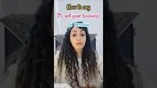 How to say 'it's not your business' in Persian #persianbyproshat #shorts #spokenpersian #persian