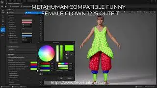 MetaHuman Compatible Funny I Female Clown 1225 Outfit
