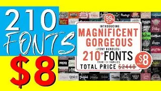 HUGE FONT BUNDLE - 200+ Fonts $8.00 - What's In The Font Bundle?