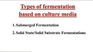 Solid state And Submerged Fermentation