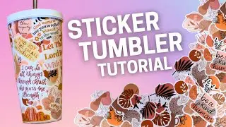 DIY STICKER TUMBLER TUTORIAL // How to Make UV Resin Stainless Steel Christian Bible Affirmation Cup
