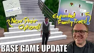 New Stairs and Family Tree Update! Checking out the new Sims 4 Base Game Update!