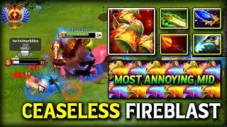 100% CEASELESS FIREBLAST MID Ogre Magi With Aghs Scepter Item & IMBA Multicast Items Destroys All