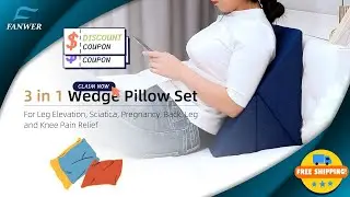 FANWER Bed Wedge Pillow for Sleeping Body Position Wedges Back Positioning Elevation Pillows