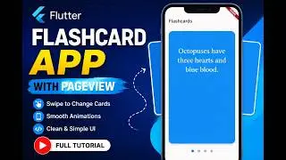 Build a Flashcard App in Flutter | Swipe Cards with PageView Widget | FuzionFest
