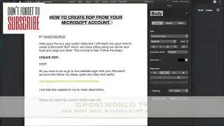 HOW TO CREATE RDP FREE FROM YOUR #MICROSOFT ACCOUNT. #OFFICE365.