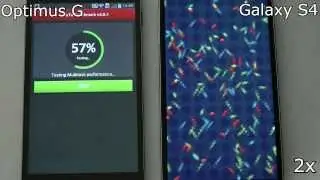 Samsung Galaxy S4 vs LG Optimus G benchmarks