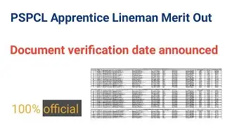 pspcl lineman merit list out 2021