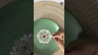Dot Mandala on Old Ceramic Plate | Reuse & Relaxation Art  #RelaxingArt #sythorts viral