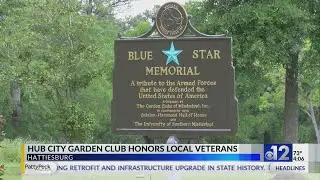 Hub City Garden Club dedicates Blue Star Memorial marker at USM