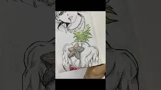 Drawing starfish inktober day7 #dragonball #dragonballz #inktober #broly #starfish #sketch