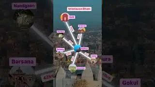 Vrindavan Dham Route Map must visit places Vrindavan Mathura Gokul Barsana #vrindavan #mathura