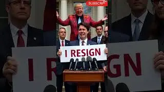 Trudeau resign from the post of the PM | trump #trudeau #canada | ai generated video | ai funny  #ai