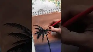Beautiful painting 🎨🖌️ of coconut 🥥 tree 🌴#painting #sofiyaartist