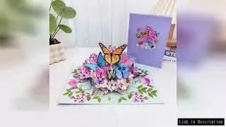 3D Butterfly Pop Up Greeting Cards Postcard For Valentine's Day, Mother, Anniversary, Wedding Invita