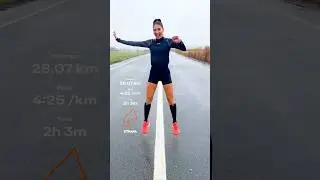 I&rsquo;M SO HAPPY ❤️ 28 KM RUN pace of 4&rsquo;:25&rdquo;/km 💪 #running #marathon #dance
