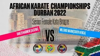 Senior Female Kata Bronze: DAHLEB NARIMENE (ALGERIA) vs WILLEMSE MAXINE(SOUTH AFRICA)