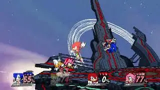 SSF2  Sonic vs Tails vs Knuckles vs Amy