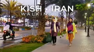 Street Walk IRAN KISH ISLAND 2022 &bull; DOWNTOWN: People, Streets & Cars + Ambient Sound | KishWalk