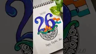 Republic day art 🇮🇳😮 / republic day mandala #art #shortsvideo #26january #mandala #drawing #indian