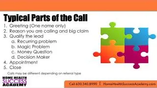COLD CALLING  PARTS OF THE CALL (Home Health Marketing and Homecare Marketing)