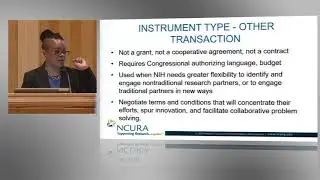 The NIH Other Transaction Funding Mechanism