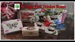 3 NEW DOLLAR TREE CRAFTS HOME DECOR DIYs | HOP INTO SPRING EP. 1 | FLOWERS BOX - TRINKET BOXES Vlog