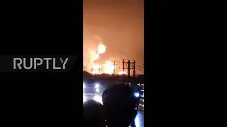 Indonesia-Fire breaks out in Oil Refinery🔥