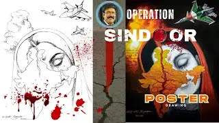 || Operation Sindoor Poster Drawing 🇮🇳 | Artist Dipak Kundu | Chitrayan Art Academy ||