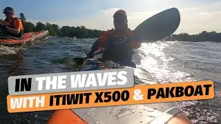 Kayaking in waves! Itiwit X500 & PakBoat Quest 155 to Fj&auml;derholmarna, inflatable & folding kayak